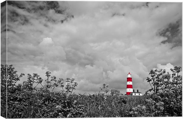 Happisburgh Lighthouse Colour Popping Canvas Print by Paul Macro