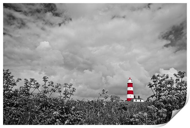 Happisburgh Lighthouse Colour Popping Print by Paul Macro