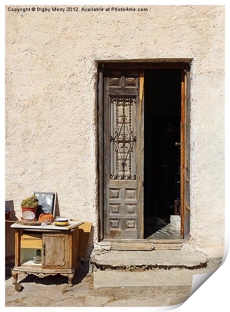 Old front door Print by Digby Merry