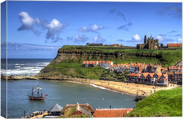 The Endeavour in Whitby Harbour Canvas Print by Tom Gomez