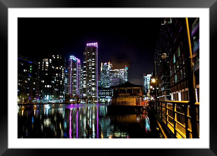 South Quay by Night Framed Mounted Print by John Wilmshurst