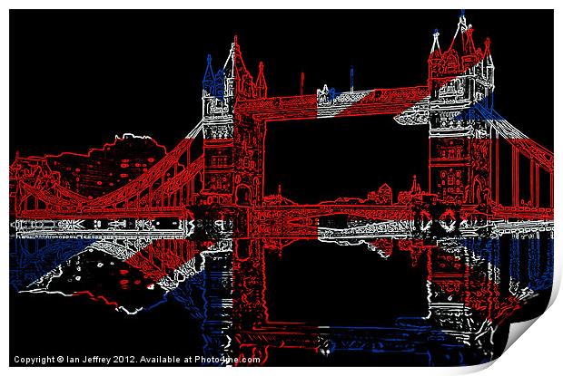 Tower Bridge Print by Ian Jeffrey