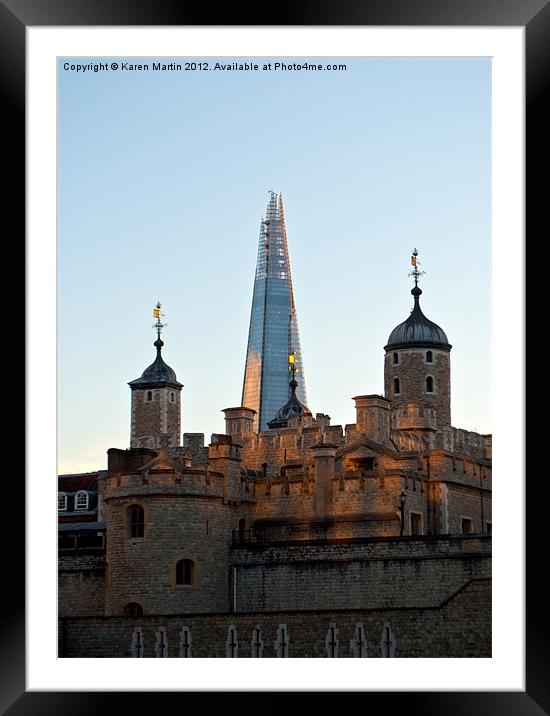 London's Towers Framed Mounted Print by Karen Martin