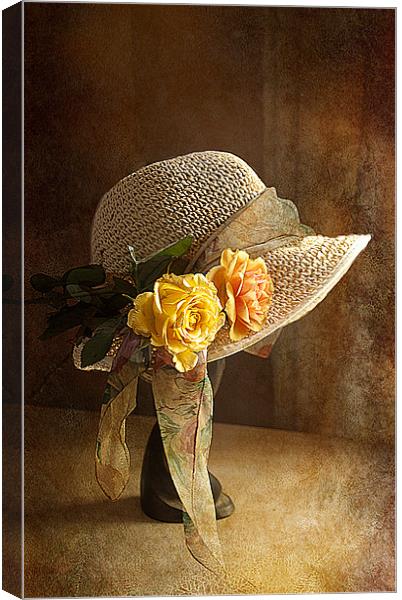 If you can't get ahead get a hat . Canvas Print by Irene Burdell