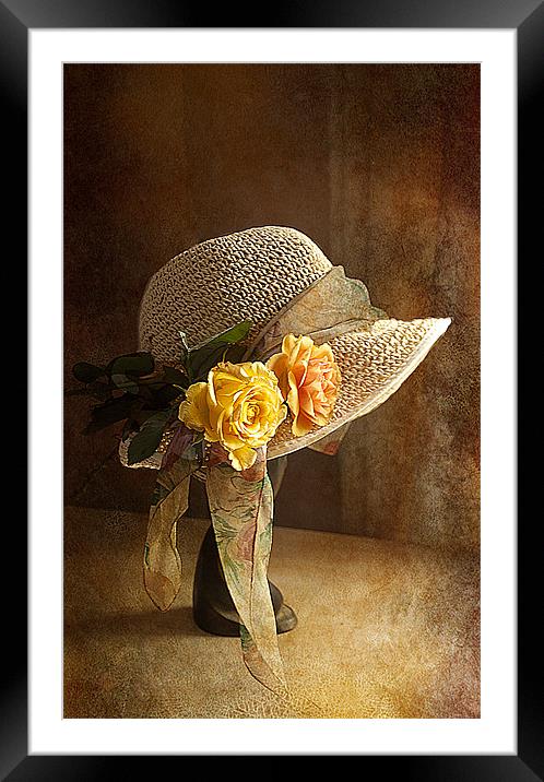 If you can't get ahead get a hat . Framed Mounted Print by Irene Burdell