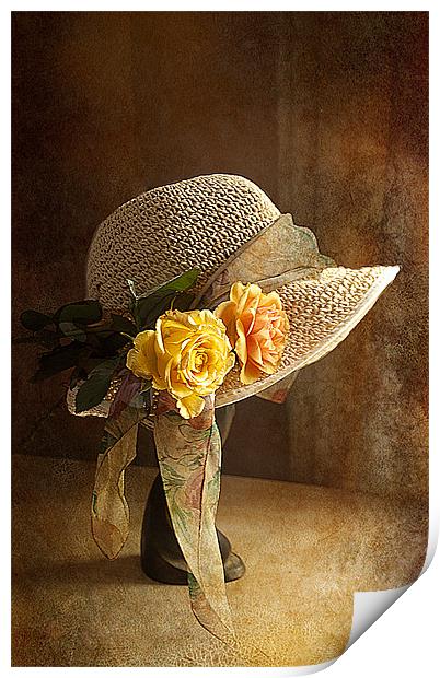 If you can't get ahead get a hat . Print by Irene Burdell