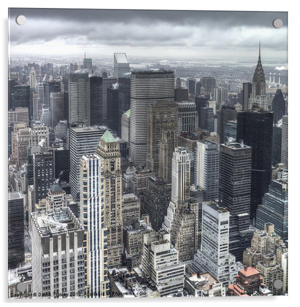 Rainy Manhattan Acrylic by David Tinsley