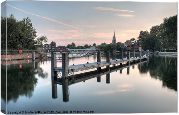 Evening over Marlow Canvas Print by Martin Williams