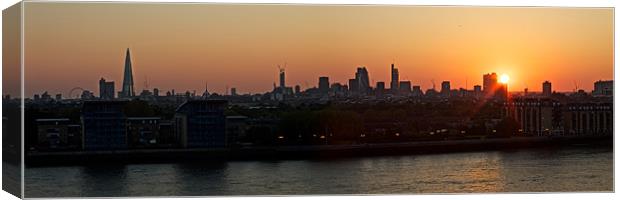 London Sunset Canvas Print by John Wilmshurst