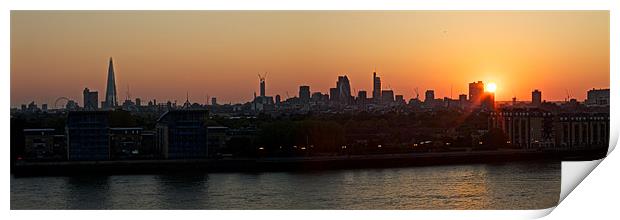 London Sunset Print by John Wilmshurst