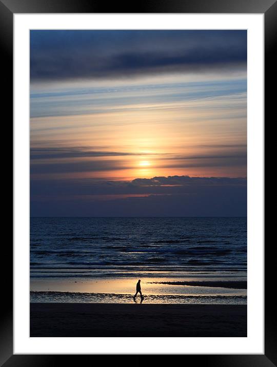Prestwick sunset Framed Mounted Print by Campbell Barrie