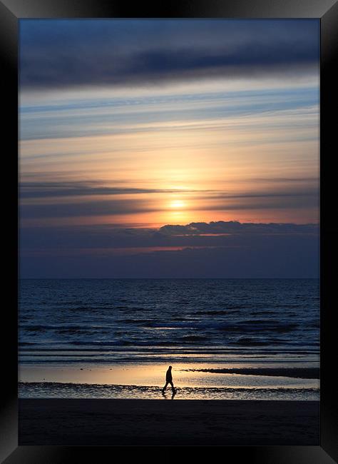 Prestwick sunset Framed Print by Campbell Barrie