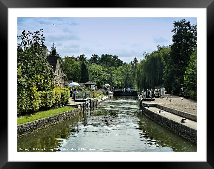 on the Oxford Canal Framed Mounted Print by Lucy Antony