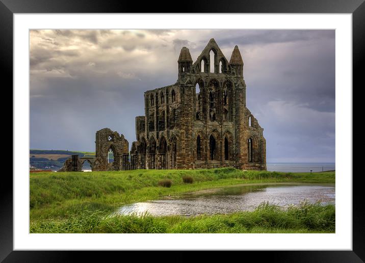 Whitby Abbey Framed Mounted Print by Tom Gomez