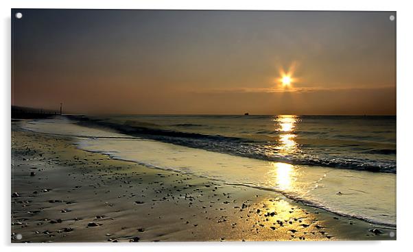 Bournemouth Dawn Acrylic by Jennie Franklin