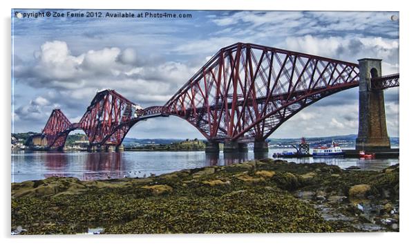 Forth Bridge Scotland Acrylic by Zoe Ferrie
