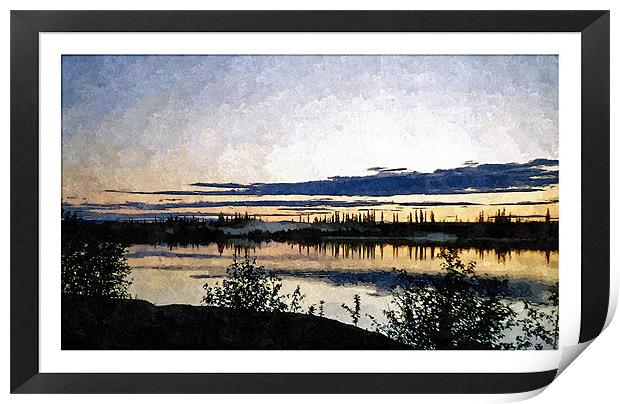 Alaska oil painting Print by Larry Stolle