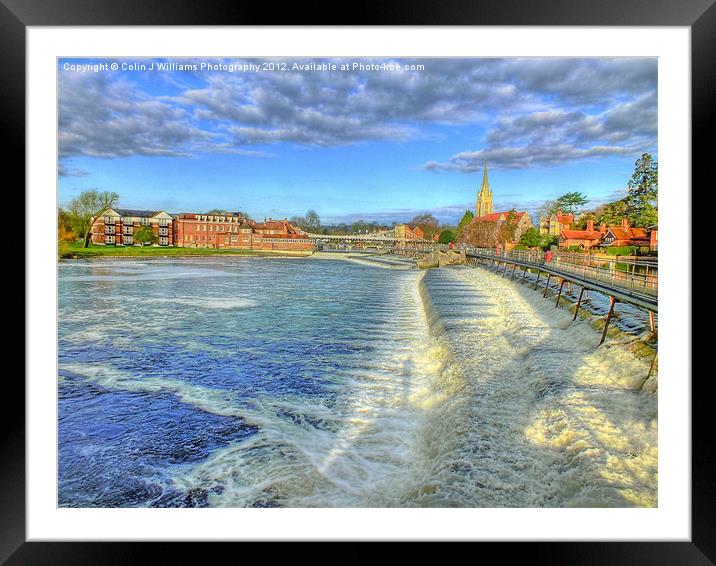 Marlow Weir and Bridge Framed Mounted Print by Colin Williams Photography
