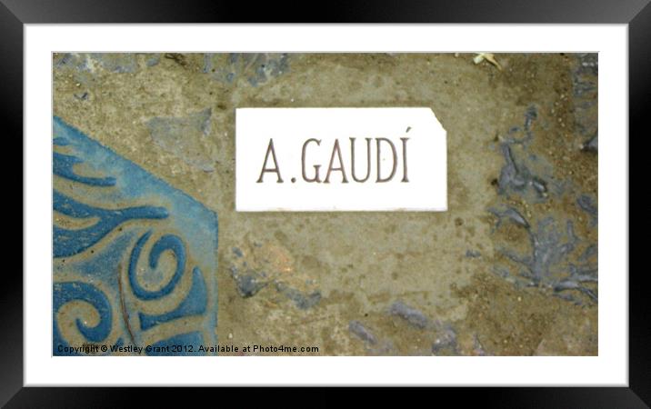 A.GAUDI Framed Mounted Print by Westley Grant