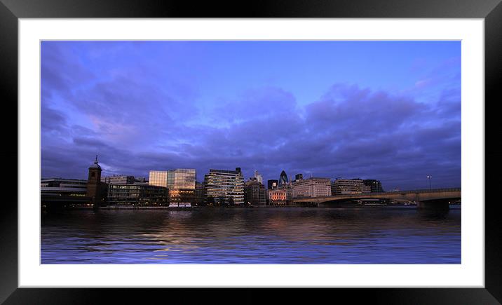 London  Skyline Framed Mounted Print by David French