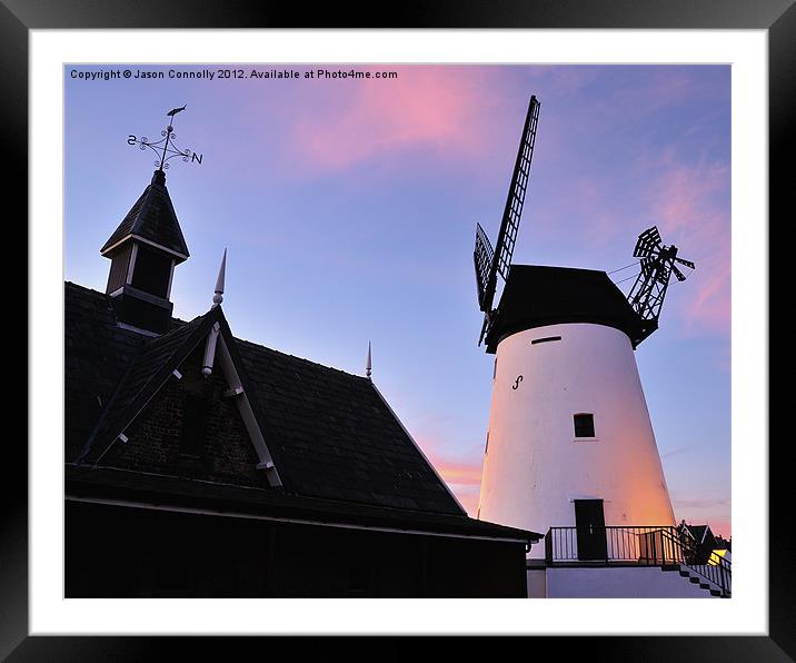 Lytham Lifeboat House And Windmill Framed Mounted Print by Jason Connolly