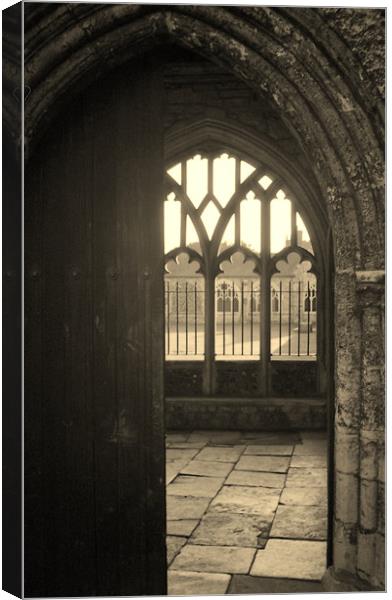 Chichester Cathedral Doorway Canvas Print by Lee Osborne