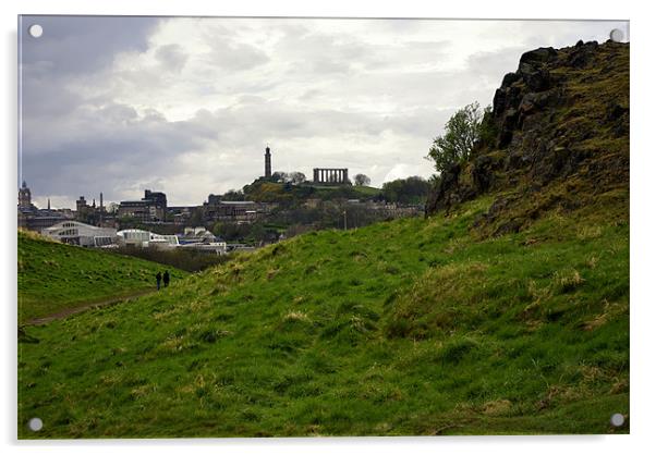 Edinburgh Skyline Acrylic by Lee Osborne