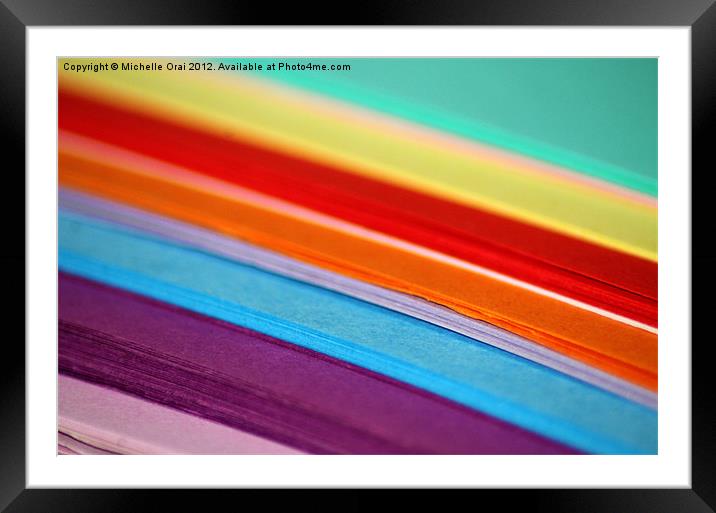 Rainbow Framed Mounted Print by Michelle Orai