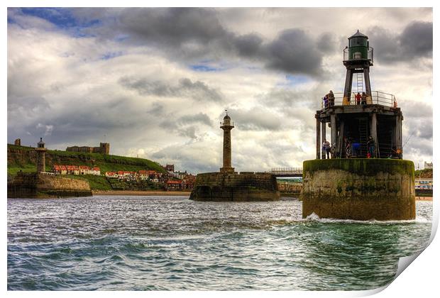 Whitby Harbour Entrance Print by Tom Gomez