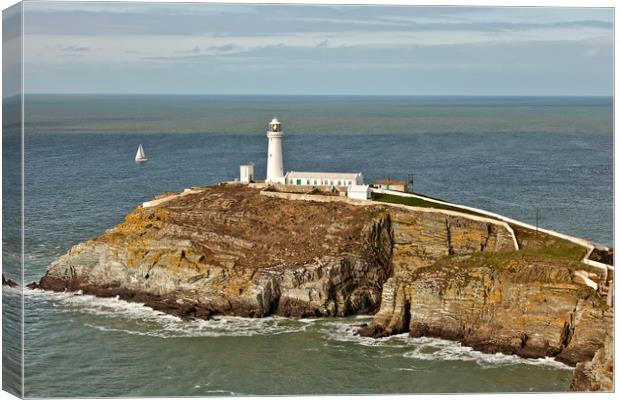 SOUTH STACK LIGHTHOUSE (Anglesey) Canvas Print by raymond mcbride