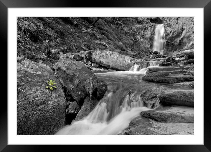 Pistyll Rhaeadr Waterfall Framed Mounted Print by raymond mcbride