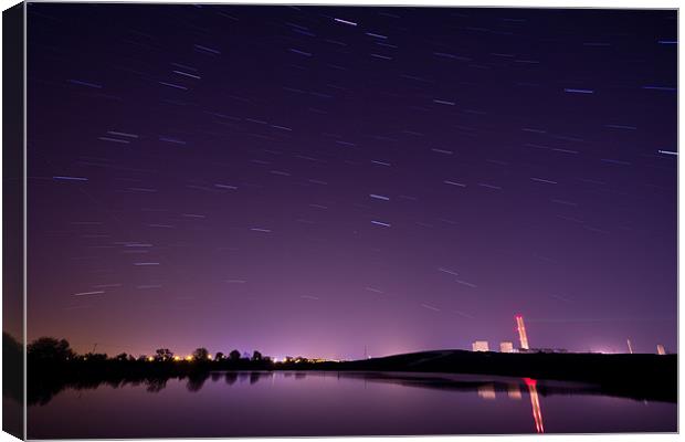 Star Trail Reflections Canvas Print by Mark Chance