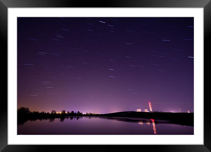 Star Trail Reflections Framed Mounted Print by Mark Chance