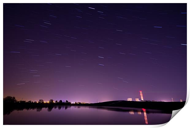 Star Trail Reflections Print by Mark Chance