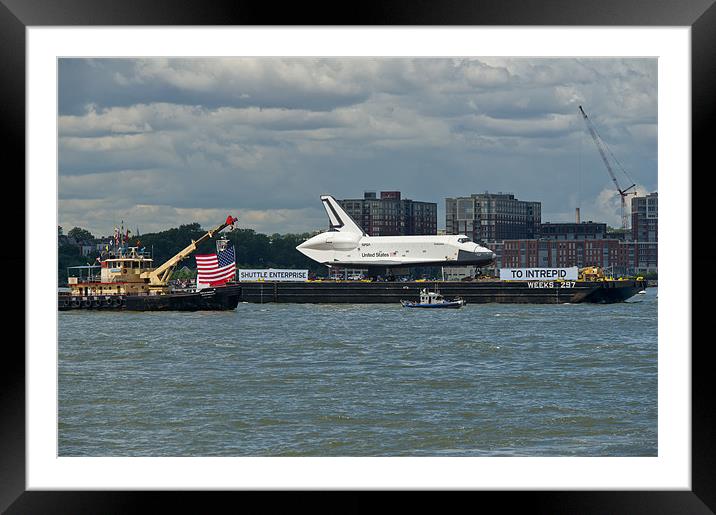 Shuttle Enterprise's flag escort Framed Mounted Print by Gary Eason
