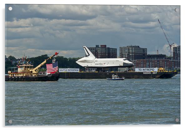 Shuttle Enterprise's flag escort Acrylic by Gary Eason