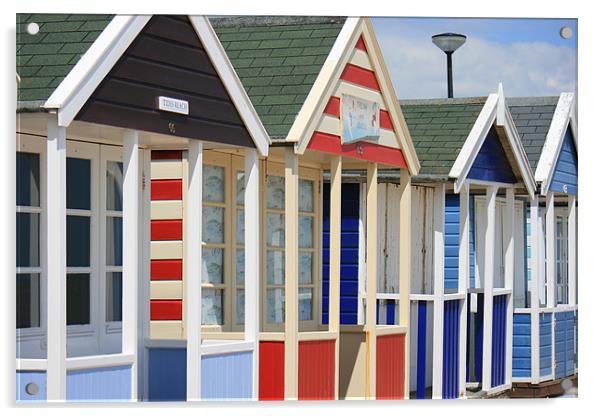 Southwold beach huts Acrylic by dennis brown