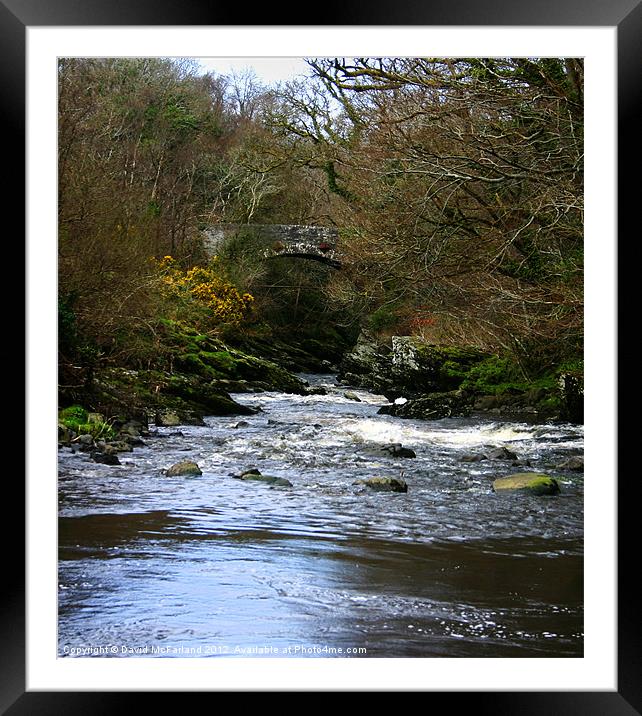Roe Valley River Framed Mounted Print by David McFarland
