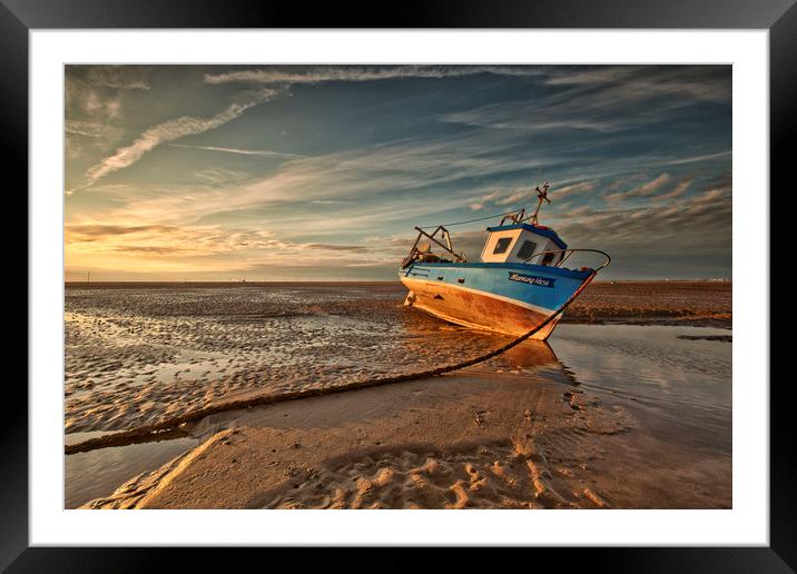MEOLS BEACH (Grounded) Framed Mounted Print by raymond mcbride