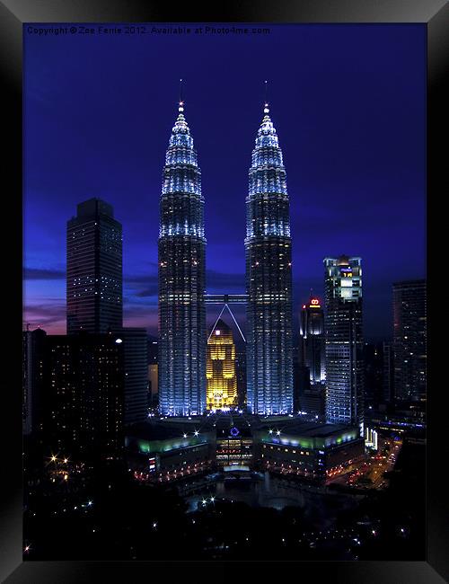 Petronas Towers in Kuala Lumpur Framed Print by Zoe Ferrie