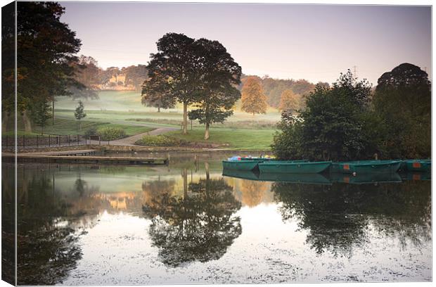 The Boating Lake Canvas Print by peter jeffreys