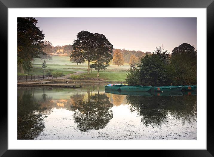 The Boating Lake Framed Mounted Print by peter jeffreys