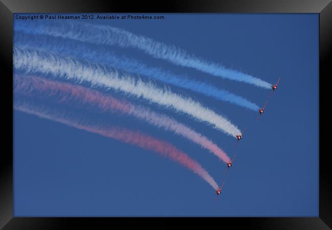 Red Arrows Framed Print by P H