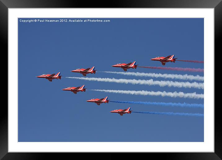 The Red Arrows Display Framed Mounted Print by P H