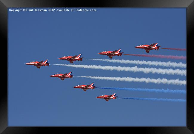 The Red Arrows Display Framed Print by P H