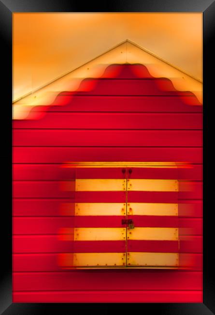 Beach Hut Framed Print by Mike Sherman Photog
