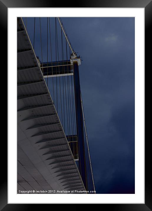 Old Severn Crossing Framed Mounted Print by les tobin