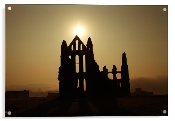 Whitby Abbey Acrylic by Martin Williams