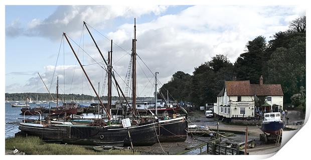 View of Pin Mill from King's Yard Print by Gary Eason