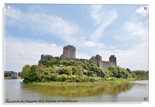 Pembroke Castle Acrylic by John Biggadike